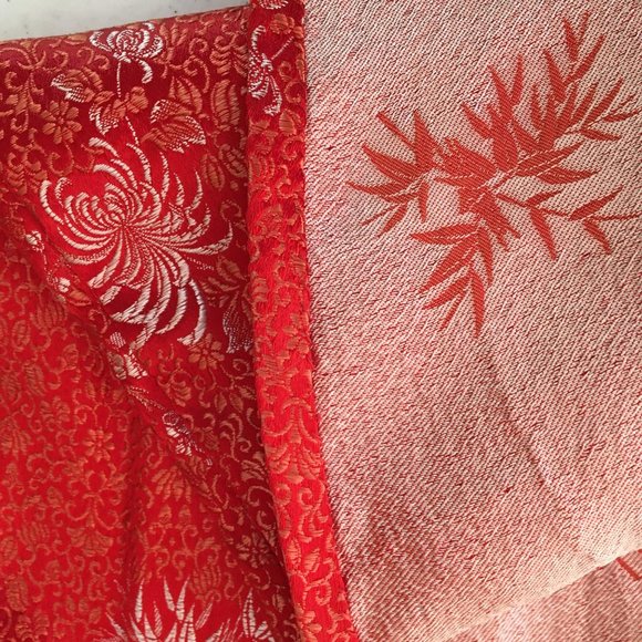 Vintage 60s Red Brocade Asian Chinese Cheongsam Dress Qipao Traditional (T3) - Picture 14 of 16